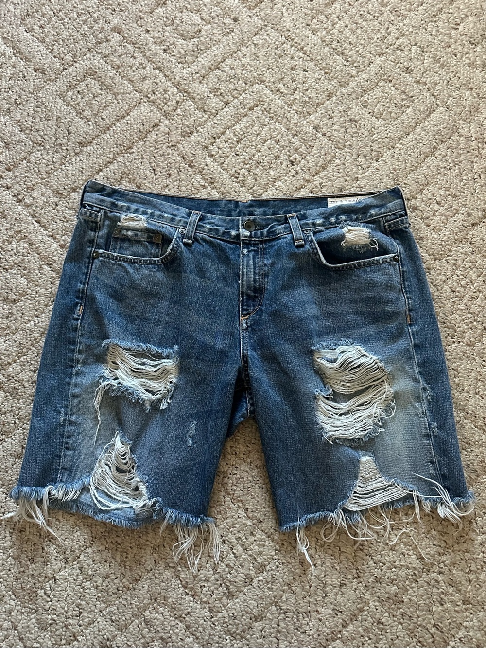 Rag & Bone Distressed Denim Shorts